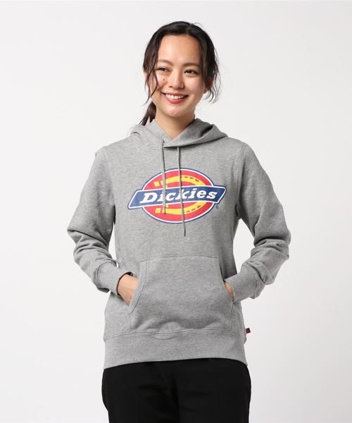 Dickies(ディッキーズ)の「【レディース】ディッキーズ ロゴプリントパーカー(パーカー)」|ヘザーグレー