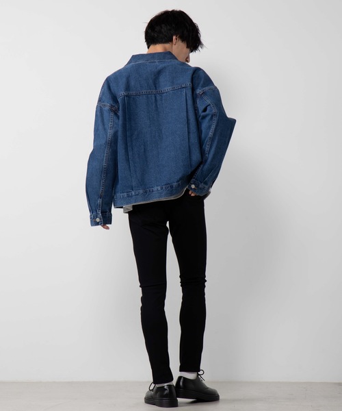 WEGO（ウィゴー）の「WEGO/ビッグシルエットデニムジャケット（デニムジャケット・メンズ・インディゴブルー/ダークインディゴブルー・MEDIUM/LARGE）」の11枚目の写真