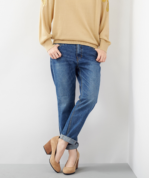 Another Edition（アナザーエディション）の「AE SLIM BOYS DNM Ⅳ◆（デニムパンツ・レディース・ホワイト/ネイビー/コバルトブルー・LARGE/SMALL/MEDIUM）」の3枚目の写真