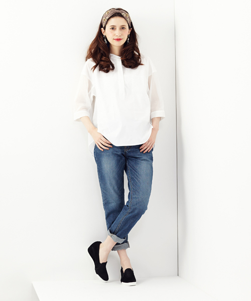 Another Edition（アナザーエディション）の「AE SLIM BOYS DNM Ⅳ◆（デニムパンツ・レディース・ホワイト/ネイビー/コバルトブルー・LARGE/SMALL/MEDIUM）」の5枚目の写真