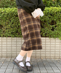 apres jour | 厚手チェックナロースカート【ZOZOTOWN限定アイテム】(スカート)