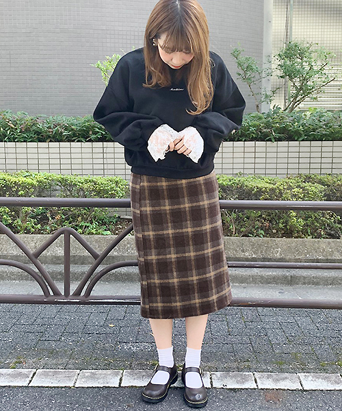 apres jour（アプレジュール）の「厚手チェックナロースカート【ZOZOTOWN限定アイテム】（スカート・レディース・ダークブラウン/ベージュ/ブラウン系その他・フリー）」の18枚目の写真