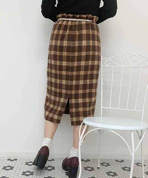 apres jour（アプレジュール）の「厚手チェックナロースカート【ZOZOTOWN限定アイテム】（スカート・レディース・ダークブラウン/ベージュ/ブラウン系その他・フリー）」の16枚目の写真