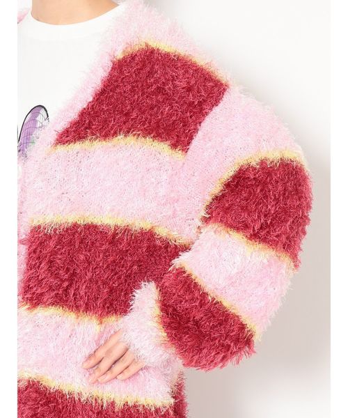 jouetie(ジュエティ)の「マルチボーダーニットカーデ(カーディガン/ボレロ・レディース・ベージュ/オフホワイト/ベビーピンク・MEDIUM)」の16枚目の写真