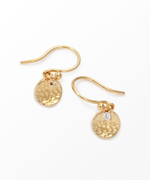 Jouete（ジュエッテ）の「ジルコニア プレート ピアス（ピアス（両耳用）・レディース・イエローゴールド/プラチナム・FREE）」の2枚目の写真