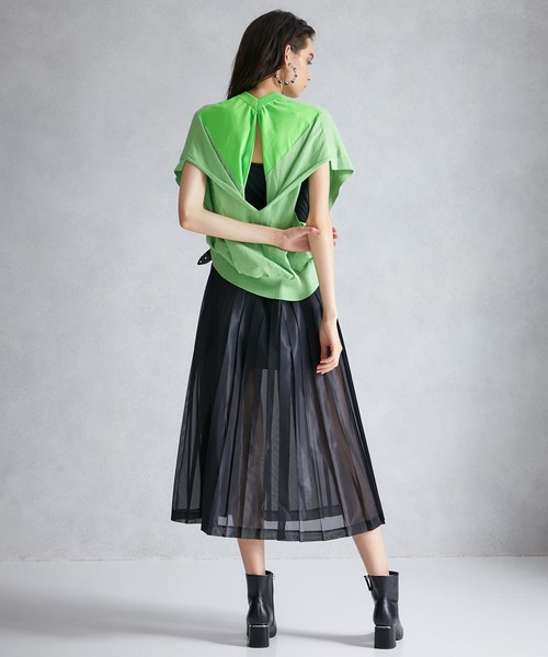 TOGA PULLA(トーガ プルラ)の「【TOGA PULLA(トーガプルラ)】ハイゲージニットトップス TP01-XN211(ニット/セーター・レディース・ホワイト/ブラック/グリーン/グレー・MEDIUM)」の9枚目の写真