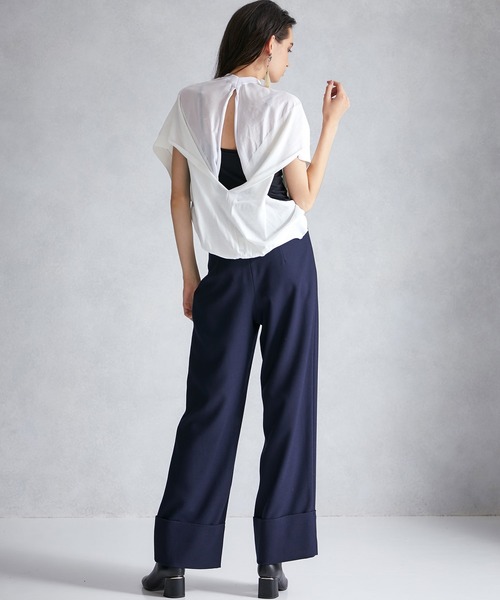 TOGA PULLA(トーガ プルラ)の「【TOGA PULLA(トーガプルラ)】ハイゲージニットトップス TP01-XN211(ニット/セーター・レディース・ホワイト/ブラック/グリーン/グレー・MEDIUM)」の8枚目の写真