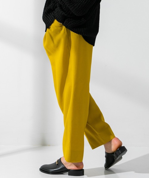 UNITED TOKYO（ユナイテッドトウキョウ）の「ジョーゼットリボーン2タックスラックス（スラックス・メンズ・カーキ/ブラック/イエロー・1/2/3）」の3枚目の写真