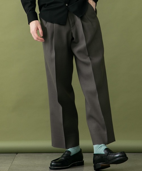 UNITED TOKYO（ユナイテッドトウキョウ）の「ジョーゼットリボーン2タックスラックス（スラックス・メンズ・カーキ/ブラック/イエロー・1/2/3）」の4枚目の写真