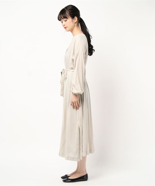 DouDou（ドゥドゥ）の「【WEB限定】前後2WAYワンピース（ワンピース・レディース・ブラック/ベージュ/ライトグレー・FREE）」の5枚目の写真