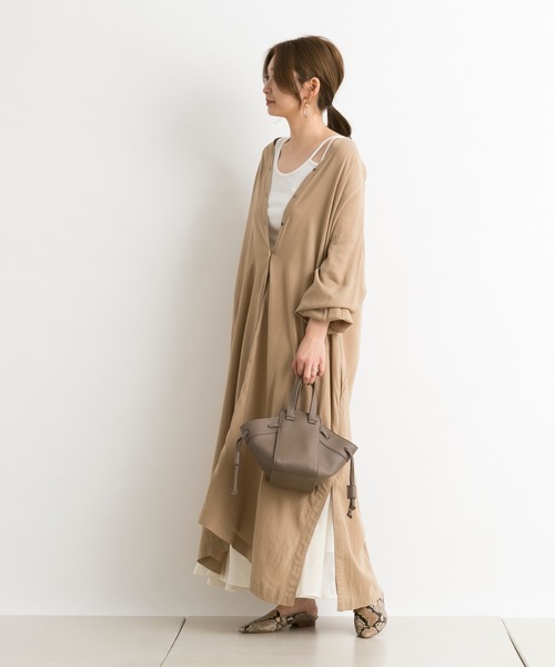 DouDou（ドゥドゥ）の「【WEB限定】前後2WAYワンピース（ワンピース・レディース・ブラック/ベージュ/ライトグレー・FREE）」の11枚目の写真