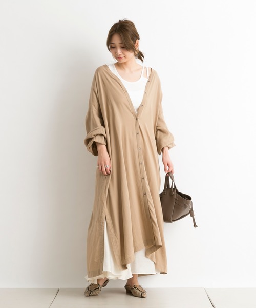 DouDou（ドゥドゥ）の「【WEB限定】前後2WAYワンピース（ワンピース・レディース・ブラック/ベージュ/ライトグレー・FREE）」の12枚目の写真