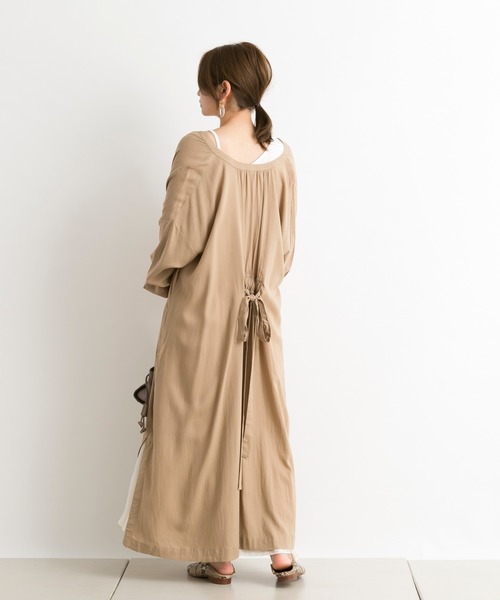 DouDou（ドゥドゥ）の「【WEB限定】前後2WAYワンピース（ワンピース・レディース・ブラック/ベージュ/ライトグレー・FREE）」の13枚目の写真