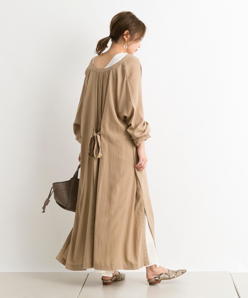 DouDou（ドゥドゥ）の「【WEB限定】前後2WAYワンピース（ワンピース・レディース・ブラック/ベージュ/ライトグレー・FREE）」の17枚目の写真