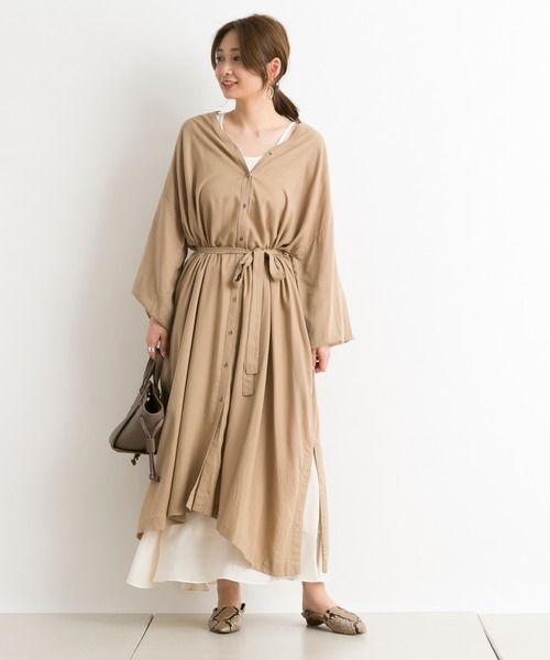 DouDou（ドゥドゥ）の「【WEB限定】前後2WAYワンピース（ワンピース・レディース・ブラック/ベージュ/ライトグレー・FREE）」の21枚目の写真