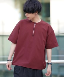 anown | 配色ステッチハーフジップ【ファッションインフルエンサー とっしー×anown 限定コラボ】(Tシャツ/カットソー)