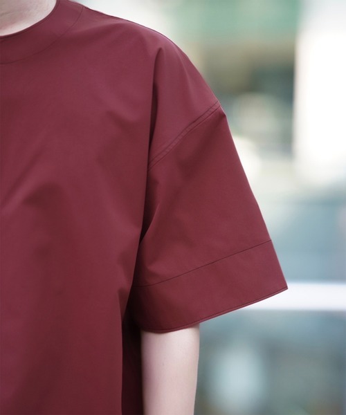 anown(アノン)の「配色ステッチハーフジップ 半袖Tシャツ【ファッションインフルエンサー とっしー×anown 限定コラボ】(Tシャツ/カットソー・メンズ・ブラック/レッド系その他・M/L)」の3枚目の写真