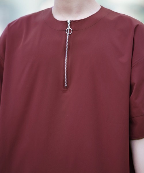 anown(アノン)の「配色ステッチハーフジップ 半袖Tシャツ【ファッションインフルエンサー とっしー×anown 限定コラボ】(Tシャツ/カットソー・メンズ・ブラック/レッド系その他・M/L)」の5枚目の写真