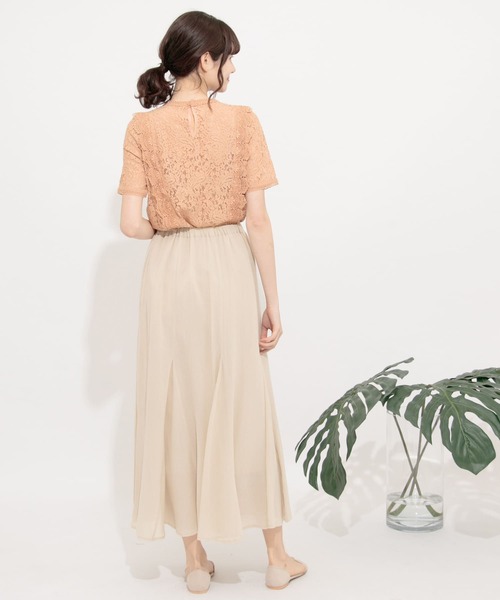 SENSE OF PLACE by URBAN RESEARCH（センスオブプレイスバイアーバンリサーチ）の「【STORY 5月号掲載】ハイネックレーストップ(半袖)（Tシャツ/カットソー・レディース・ピンク/オフホワイト/グリーン/ライトベージュ/ブラウン・FREE）」の8枚目の写真