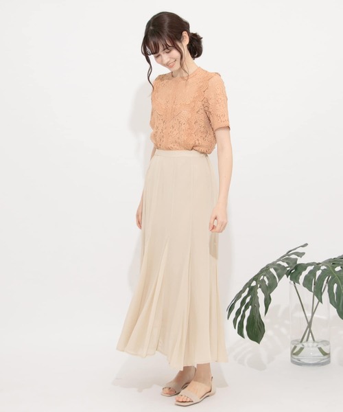 SENSE OF PLACE by URBAN RESEARCH（センスオブプレイスバイアーバンリサーチ）の「【STORY 5月号掲載】ハイネックレーストップ(半袖)（Tシャツ/カットソー・レディース・ピンク/オフホワイト/グリーン/ライトベージュ/ブラウン・FREE）」の9枚目の写真