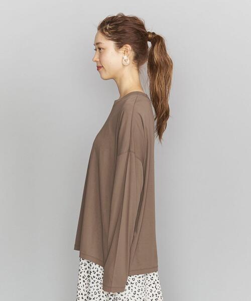 BEAUTY&YOUTH UNITED ARROWS（ビューティーアンドユースユナイテッドアローズ）の「BY コットンシアーワイドクルーネックカットソー（Tシャツ/カットソー・レディース・ホワイト/オレンジ/ネイビー/モカ/グレー・FREE）」の17枚目の写真