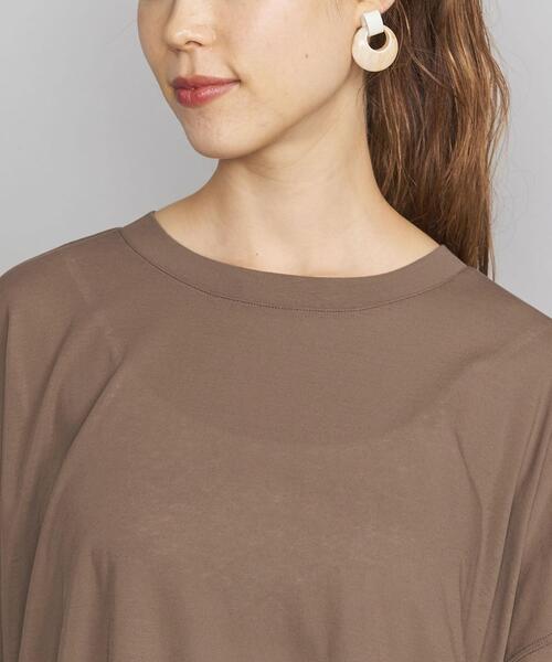 BEAUTY&YOUTH UNITED ARROWS（ビューティーアンドユースユナイテッドアローズ）の「BY コットンシアーワイドクルーネックカットソー（Tシャツ/カットソー・レディース・ホワイト/オレンジ/ネイビー/モカ/グレー・FREE）」の19枚目の写真