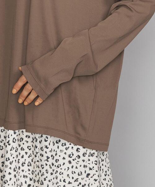 BEAUTY&YOUTH UNITED ARROWS（ビューティーアンドユースユナイテッドアローズ）の「BY コットンシアーワイドクルーネックカットソー（Tシャツ/カットソー・レディース・ホワイト/オレンジ/ネイビー/モカ/グレー・FREE）」の20枚目の写真