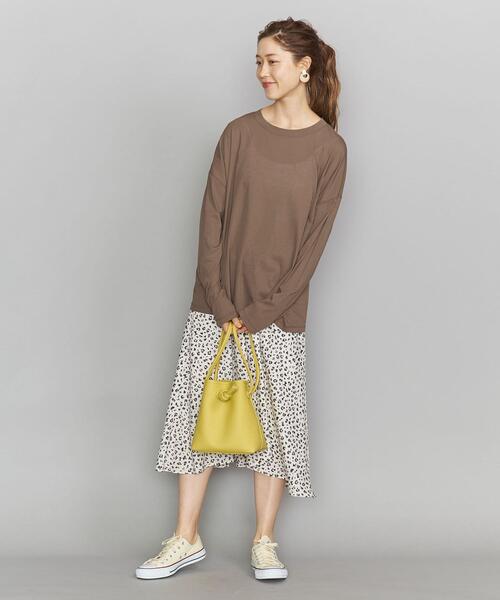 BEAUTY&YOUTH UNITED ARROWS（ビューティーアンドユースユナイテッドアローズ）の「BY コットンシアーワイドクルーネックカットソー（Tシャツ/カットソー・レディース・ホワイト/オレンジ/ネイビー/モカ/グレー・FREE）」の13枚目の写真