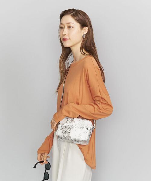 BEAUTY&YOUTH UNITED ARROWS（ビューティーアンドユースユナイテッドアローズ）の「BY コットンシアーワイドクルーネックカットソー（Tシャツ/カットソー・レディース・ホワイト/オレンジ/ネイビー/モカ/グレー・FREE）」の14枚目の写真