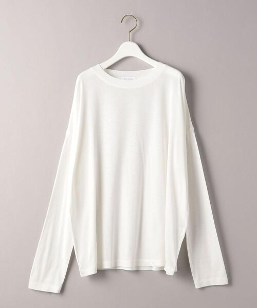 BEAUTY&YOUTH UNITED ARROWS（ビューティーアンドユースユナイテッドアローズ）の「BY コットンシアーワイドクルーネックカットソー（Tシャツ/カットソー・レディース・ホワイト/オレンジ/ネイビー/モカ/グレー・FREE）」の21枚目の写真