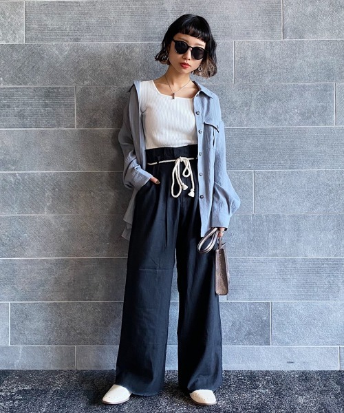 PAGEBOY（ページボーイ）の「【WEB限定アイテム】アサコンロープベルトパンツ（その他パンツ・レディース・ブラック/ベージュ/オフホワイト/パープル・FREE）」の13枚目の写真