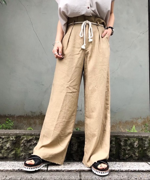 PAGEBOY（ページボーイ）の「【WEB限定アイテム】アサコンロープベルトパンツ（その他パンツ・レディース・ブラック/ベージュ/オフホワイト/パープル・FREE）」の11枚目の写真