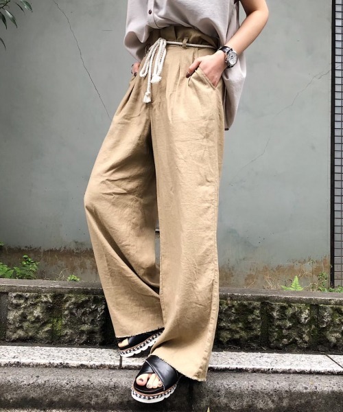 PAGEBOY（ページボーイ）の「【WEB限定アイテム】アサコンロープベルトパンツ（その他パンツ・レディース・ブラック/ベージュ/オフホワイト/パープル・FREE）」の7枚目の写真
