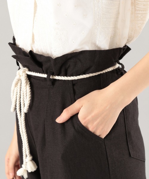 PAGEBOY（ページボーイ）の「【WEB限定アイテム】アサコンロープベルトパンツ（その他パンツ・レディース・ブラック/ベージュ/オフホワイト/パープル・FREE）」の14枚目の写真