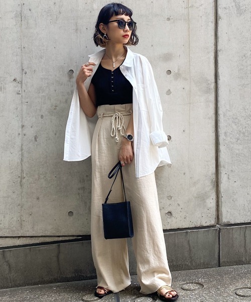 PAGEBOY（ページボーイ）の「【WEB限定アイテム】アサコンロープベルトパンツ（その他パンツ・レディース・ブラック/ベージュ/オフホワイト/パープル・FREE）」の22枚目の写真