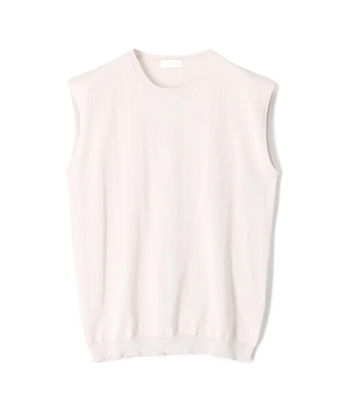 BALLSEY（ボールジィ）の「ハイゲージコットン ノースリーブプルオーバー（ニット/セーター・レディース・ミント/ダークブラウン/ネイビー/サックスブルー/ライトベージュ/ホワイト/グレー/ライトグレー/チャコールグレー/オレンジ/グリーン・M/S/L）」の20枚目の写真