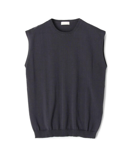 BALLSEY（ボールジィ）の「ハイゲージコットン ノースリーブプルオーバー（ニット/セーター・レディース・ミント/ダークブラウン/ネイビー/サックスブルー/ライトベージュ/ホワイト/グレー/ライトグレー/チャコールグレー/オレンジ/グリーン・M/S/L）」の18枚目の写真