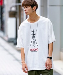 En serio TOKYO | 吸湿速乾機能ボディ/タワーロゴ＆刺繍デザイン/ルーズシルエットTシャツ/【TOKYO20XX】(Tシャツ/カットソー)