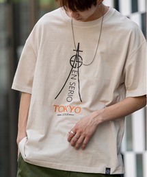 En serio TOKYO | 吸湿速乾機能ボディ/タワーロゴ&刺繍デザイン/ルーズシルエットTシャツ/【TOKYO20XX】(Tシャツ/カットソー)