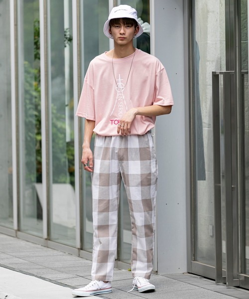 En serio TOKYO（エンソリオトーキョー）の「タワーロゴ ビッグシルエット Tシャツ【TOKYO20XX】（Tシャツ/カットソー・メンズ・ブラック/サンドベージュ/オフホワイト/スモークピンク・L/LL/S/M）」の16枚目の写真