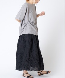 PUAL CE CIN | 絞りタックピグメントＴ(Tシャツ/カットソー)