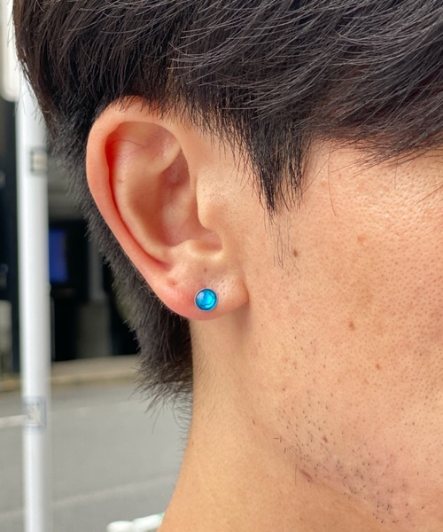 amp japan(アンプジャパン)の「【ユニセックス】TripSmilePE/トリップスマイル カラーピアス(ピアス(片耳用)・メンズ・ブラック/グリーン/ブルー/イエロー/ピンク・FREE)」の3枚目の写真
