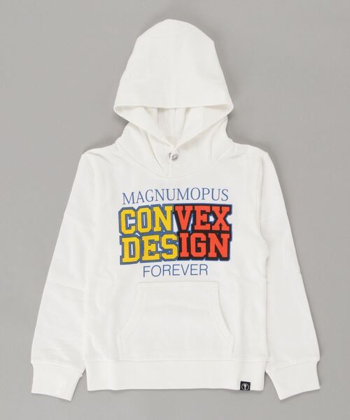 CONVEX(コンベックス)の「カレッジロゴ/パーカー(パーカー・キッズ・オフホワイト/ブラック/ネイビー・120cm/130cm/150cm/140cm/160cm)」の1枚目の写真