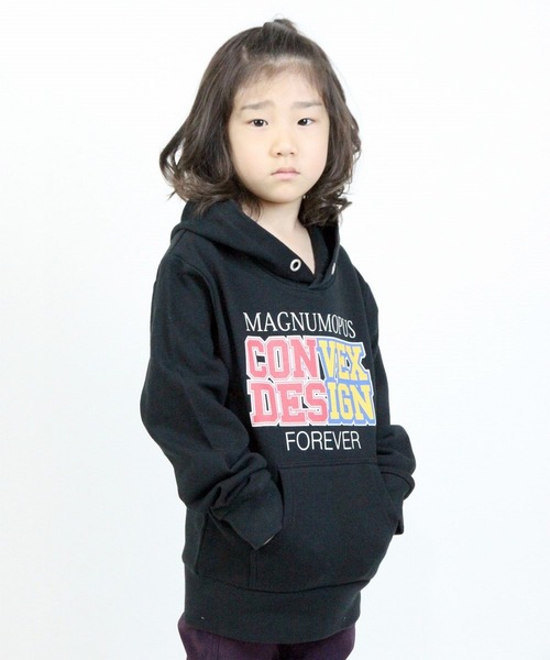 CONVEX(コンベックス)の「カレッジロゴ/パーカー(パーカー・キッズ・オフホワイト/ブラック/ネイビー・120cm/130cm/150cm/140cm/160cm)」の2枚目の写真