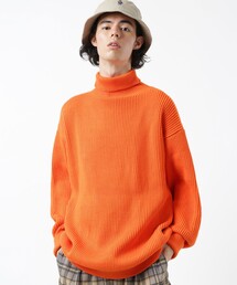 FREAK'S STORE | 【一部WEB限定】ビッグシルエット畔編みタートルニット（ウォッシャブル対応）(ニット/セーター)