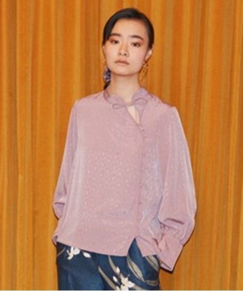 Lily Brown - Lilly Brown ジャガードチャイナブラウス アイボリー LILY BROWN（リリーブラウン）の「ジャガードチャイナ―ブラウス