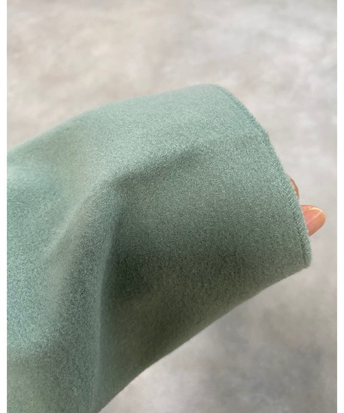 She's Closet(シーズクローゼット)の「ウールライク スリット入り ロング ガウンコート(チェスターコート・レディース・モカ/ミント・FREE)」の6枚目の写真