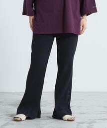 FEELING MADE | 【WEB限定】FEELING MADE ストレッチリブ フレアパンツ（リブパンツ・セットアップ対応）(その他パンツ)