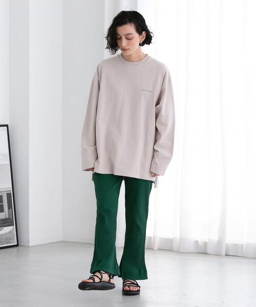 FEELING MADE（フィーリングメイド）の「FEELING MADE ストレッチリブ フレアパンツ（その他パンツ・レディース・ブラック/ケリー/ベージュ・LARGE/SMALL/MEDIUM）」の5枚目の写真