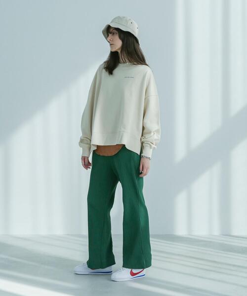 FEELING MADE（フィーリングメイド）の「FEELING MADE ストレッチリブ フレアパンツ（その他パンツ・レディース・ブラック/ケリー/ベージュ・LARGE/SMALL/MEDIUM）」の13枚目の写真